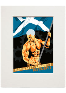 Equality, liberty, integrity – small mounted print - Indy Prints by Stewart Bremner