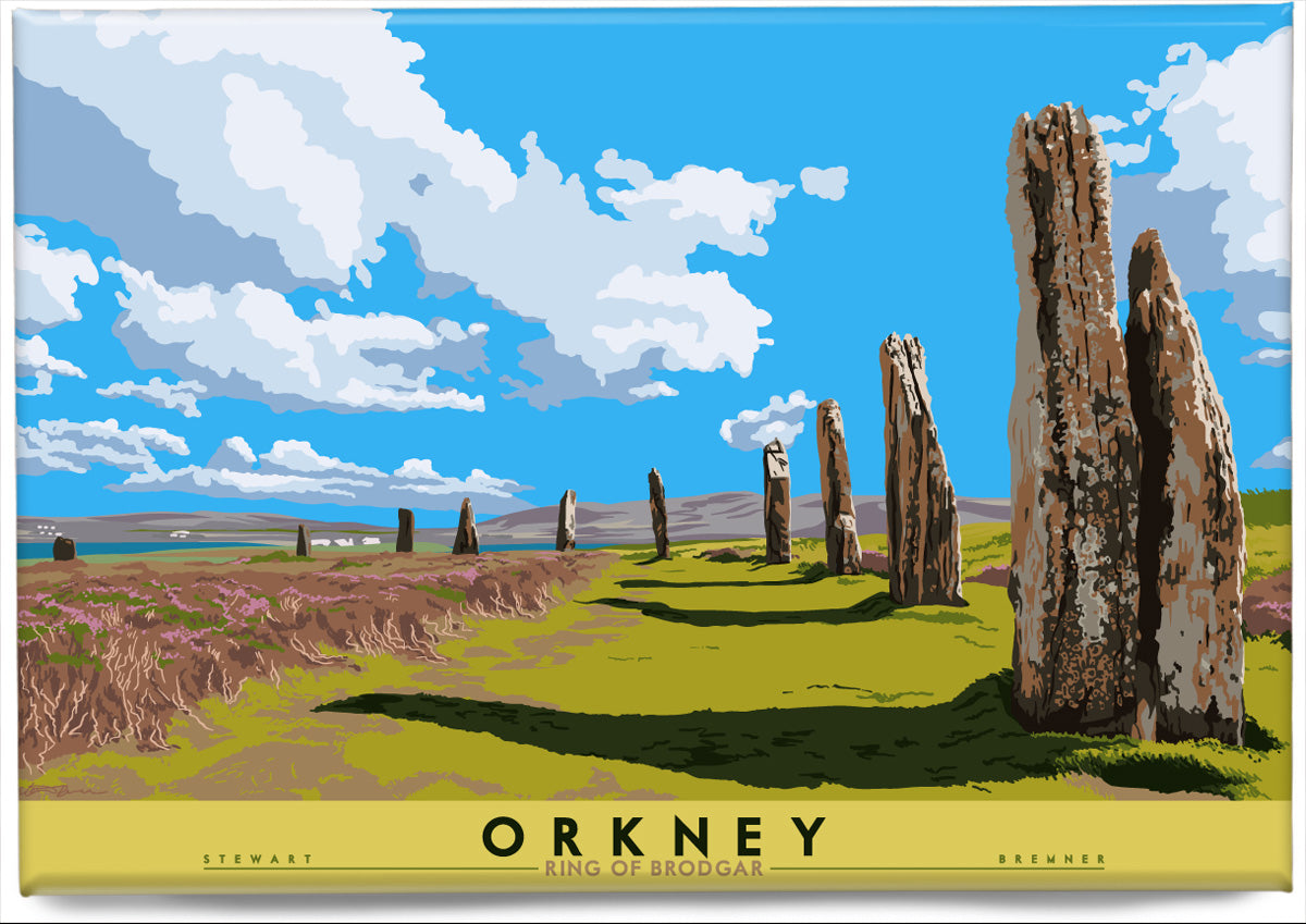 Orkney: Ring of Brodgar – magnet - natural - Indy Prints by Stewart Bremner