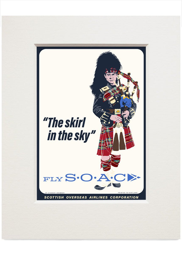 Fly SOAC – small mounted print - Indy Prints by Stewart Bremner