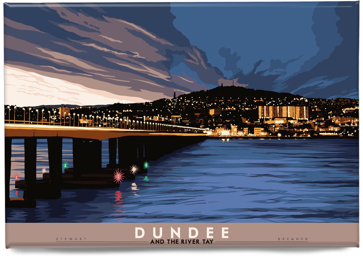 Dundee and the River Tay – magnet - natural - Indy Prints by Stewart Bremner