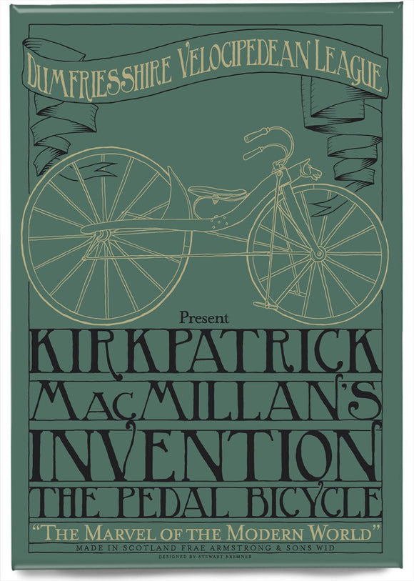 MacMillan’s bicycle – magnet - Indy Prints by Stewart Bremner