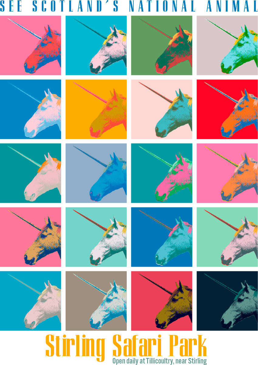 Unicorn safari – poster - Indy Prints by Stewart Bremner