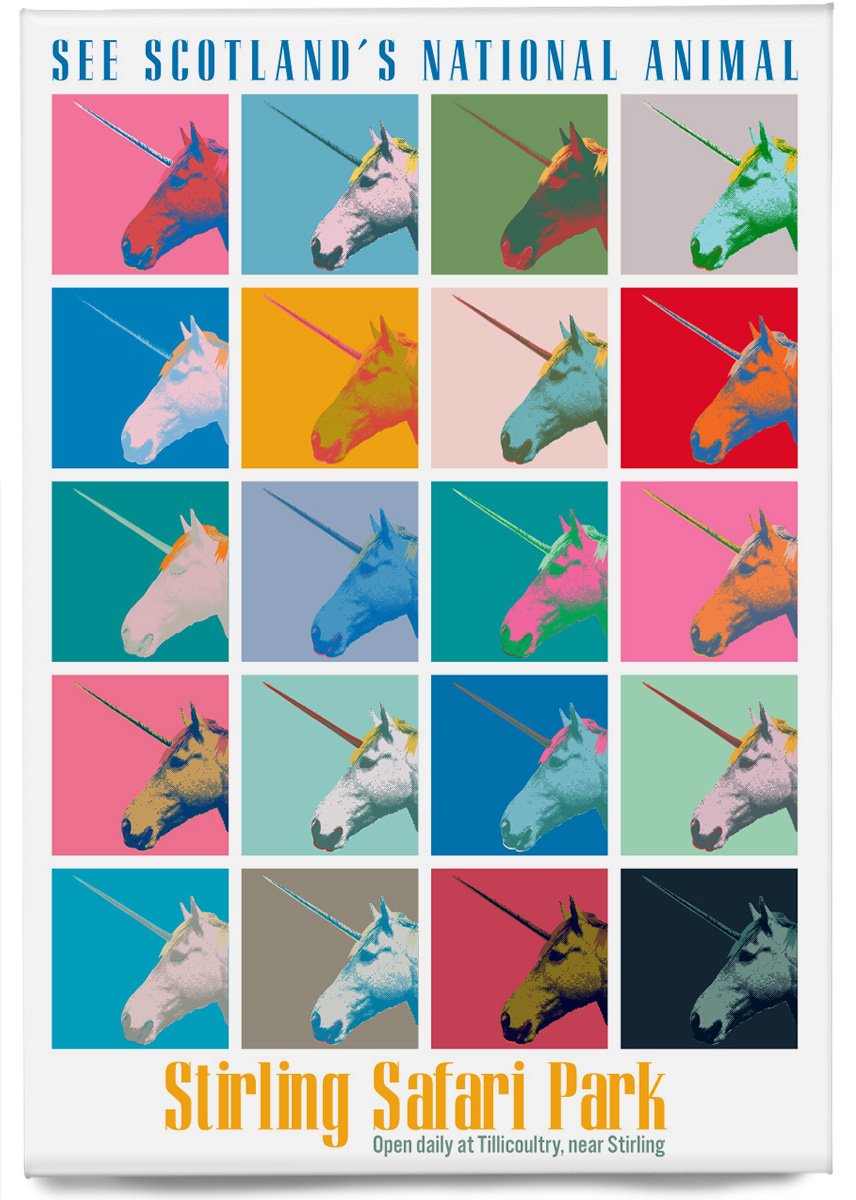 Unicorn safari – magnet - Indy Prints by Stewart Bremner