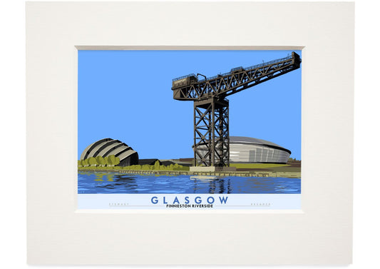 Glasgow: Finnieston riverside – small mounted print - natural - Indy Prints by Stewart Bremner