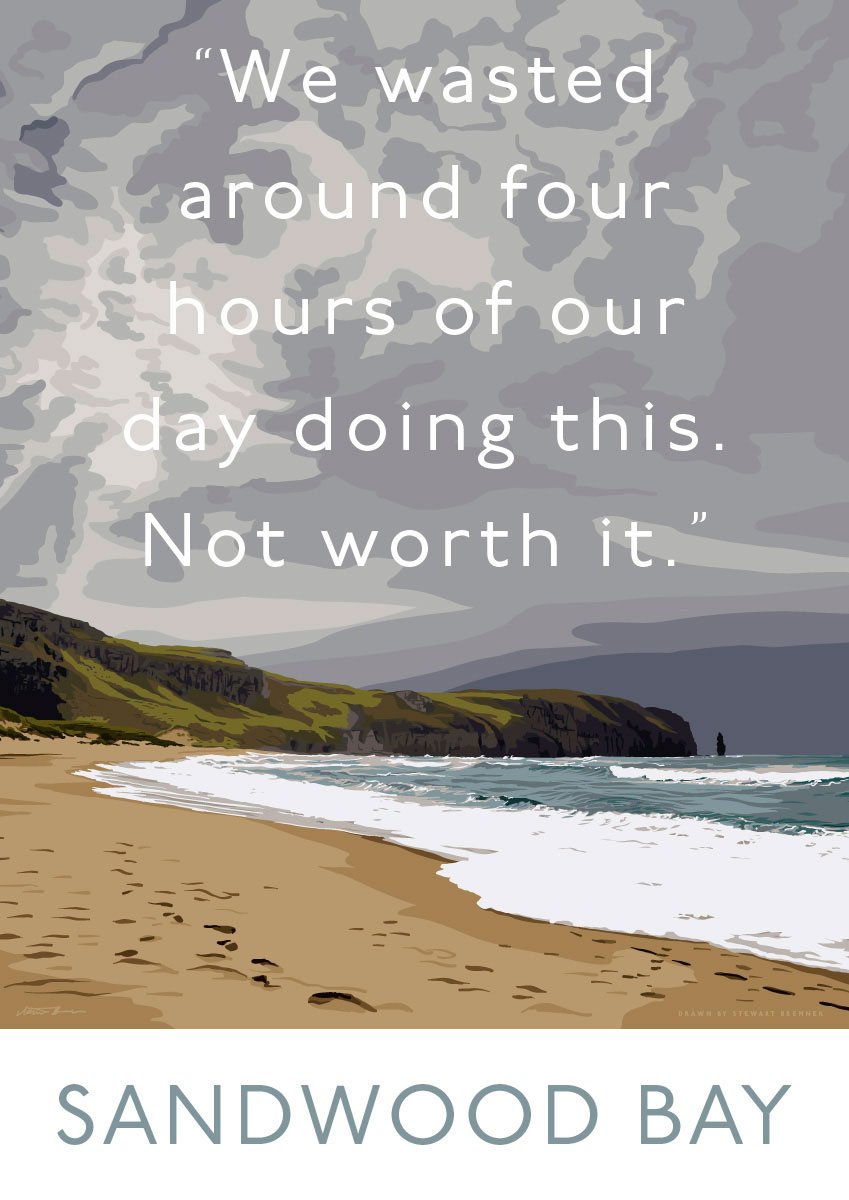 Sandwood Bay is not worth four hours – poster