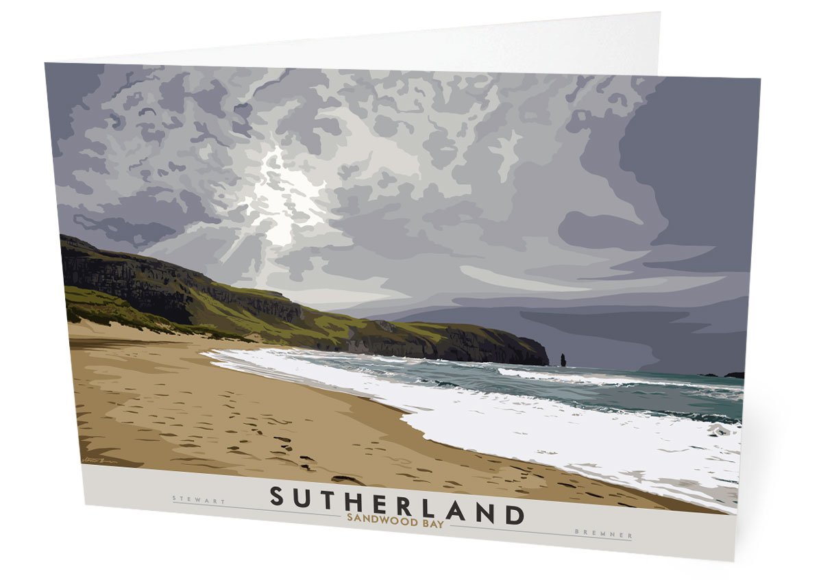 Sutherland: Sandwood Bay – card - natural - Indy Prints by Stewart Bremner