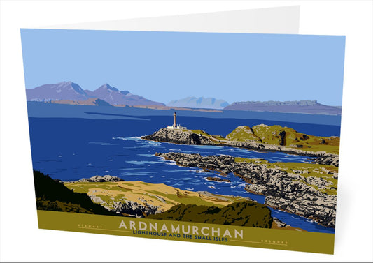 Ardnamurchan: Lighthouse and the Small Isles – card - natural - Indy Prints by Stewart Bremner