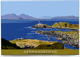 Ardnamurchan: Lighthouse and the Small Isles – magnet - natural - Indy Prints by Stewart Bremner