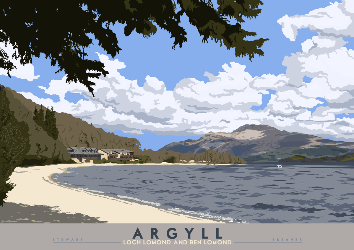 Argyll: Loch Lomond and Ben Lomond – giclée print - natural - Indy Prints by Stewart Bremner