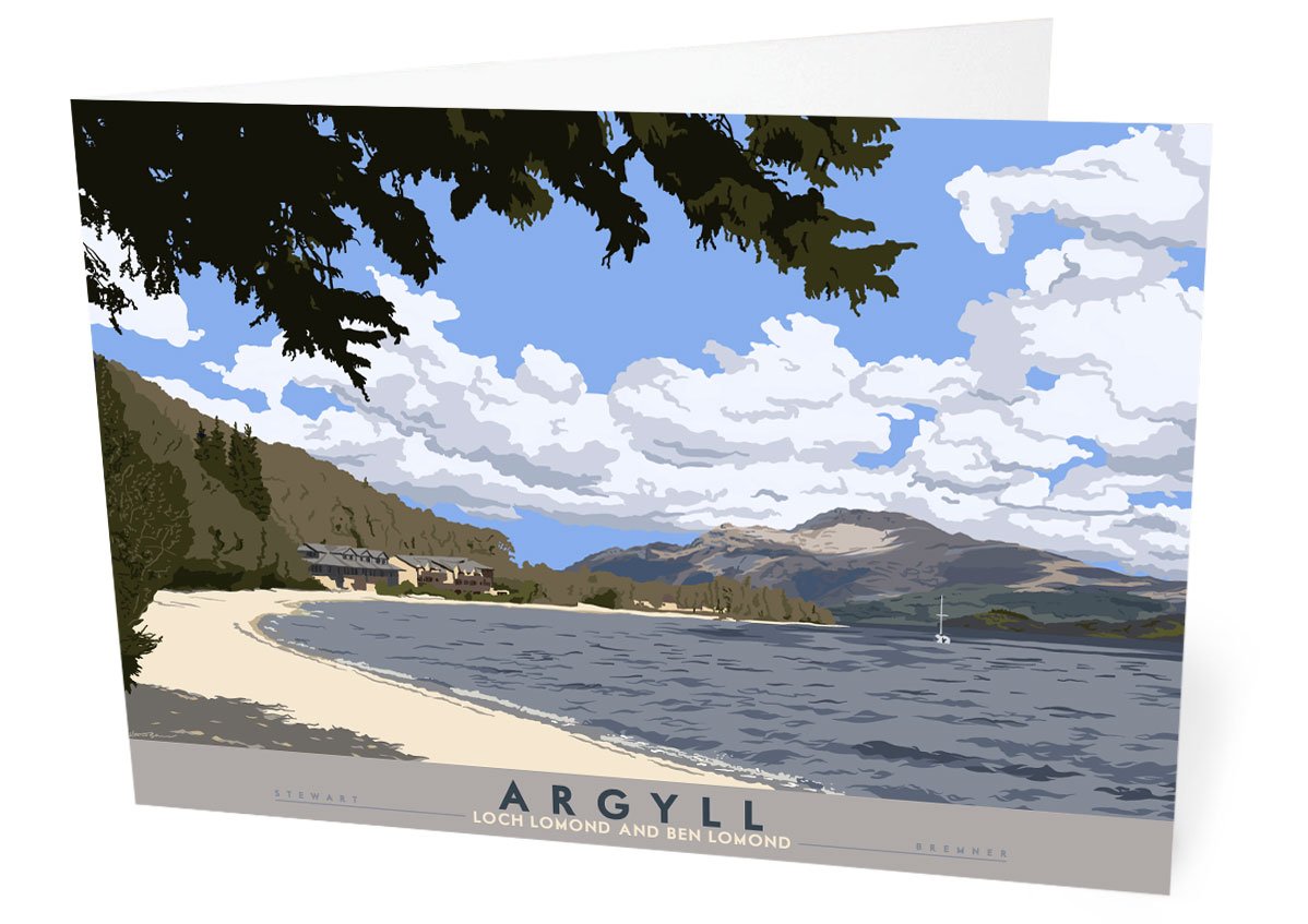 Argyll: Loch Lomond and Ben Lomond – card - natural - Indy Prints by Stewart Bremner