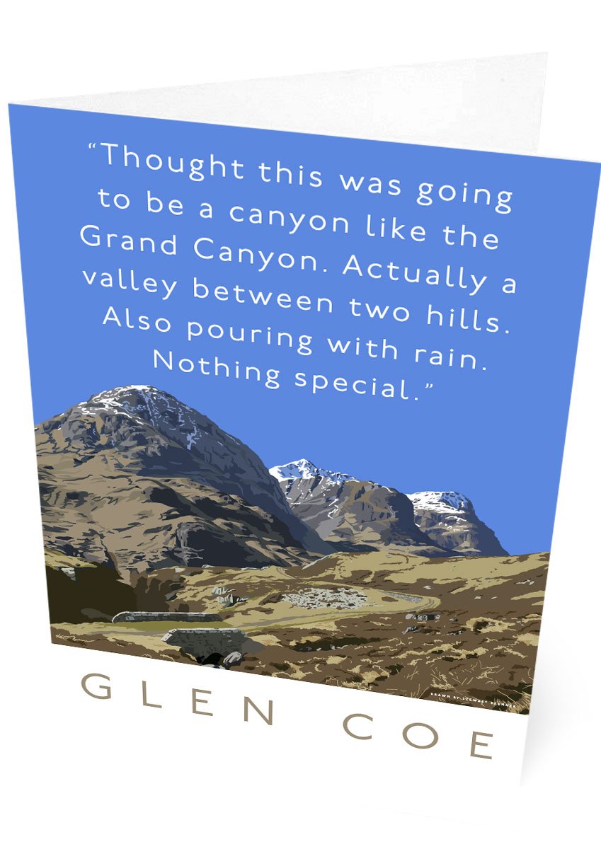 Glen Coe is actually a valley – card