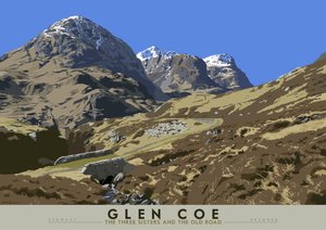 Glen Coe: the Three Sisters and the Old Road – giclée print