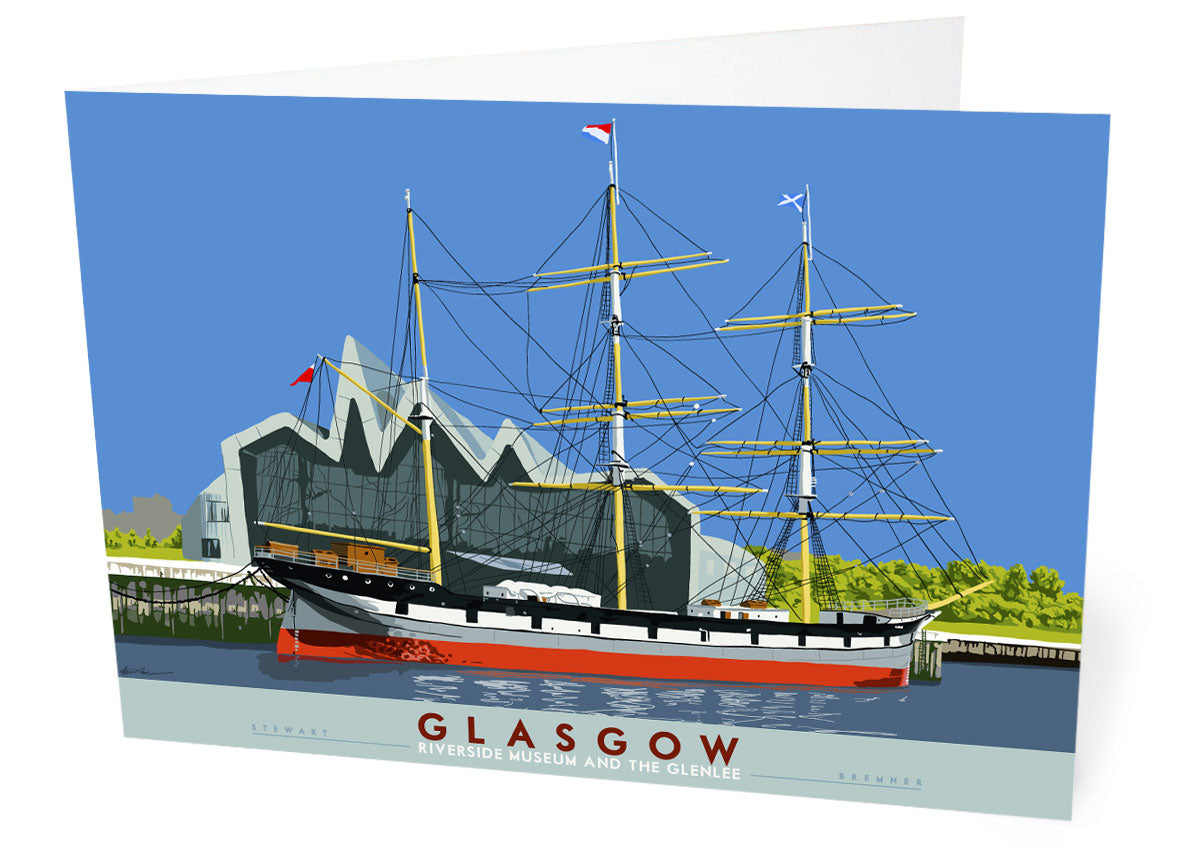 Glasgow: Riverside Museum and the Glenlee – card - natural - Indy Prints by Stewart Bremner
