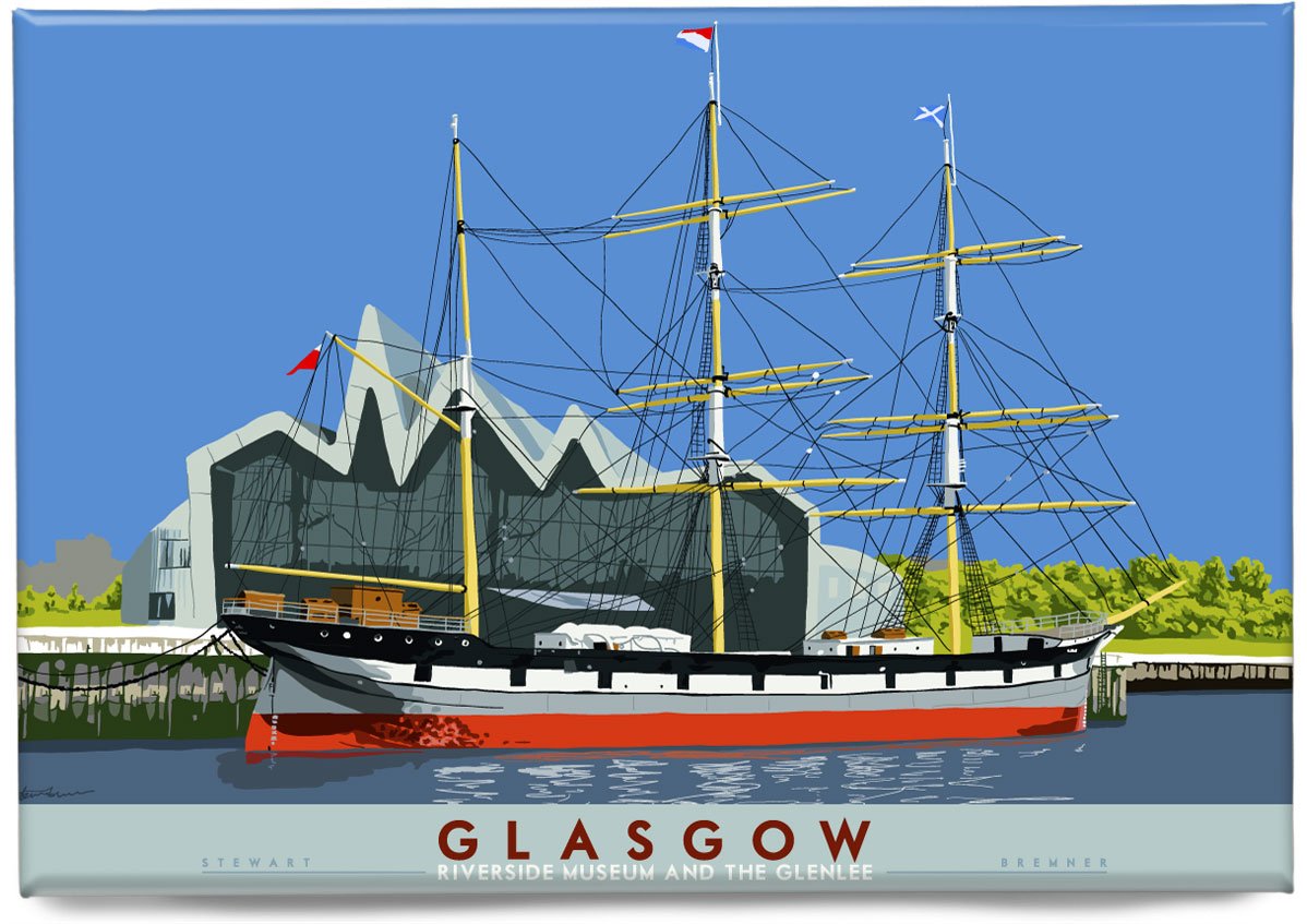 Glasgow: Riverside Museum and the Glenlee – magnet - natural - Indy Prints by Stewart Bremner