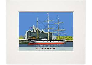 Glasgow: Riverside Museum and the Glenlee – small mounted print