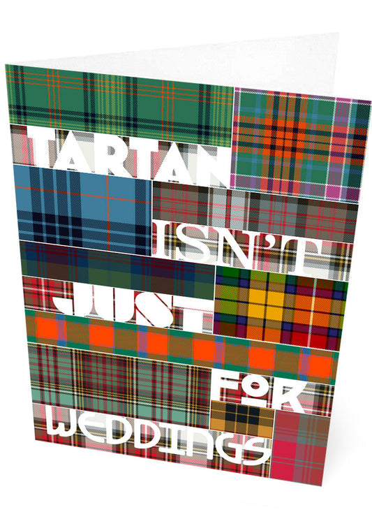 Tartan isn't just for weddings – card