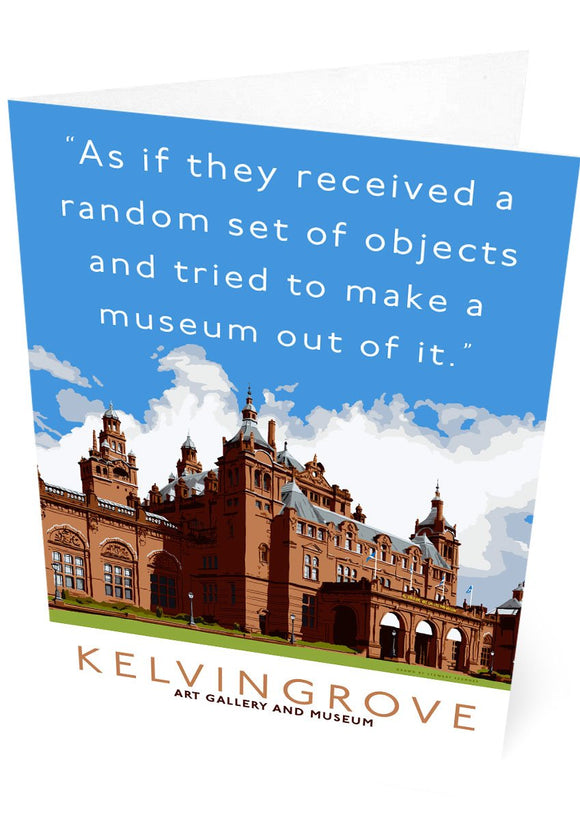 The random objects of Kelvingrove – card