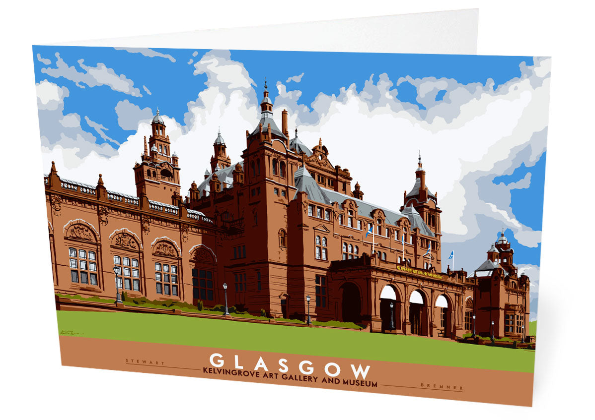 Glasgow: Kelvingrove Art Gallery and Museum – card - natural - Indy Prints by Stewart Bremner