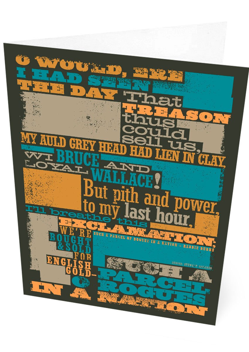 Parcel o rogues – card - Indy Prints by Stewart Bremner
