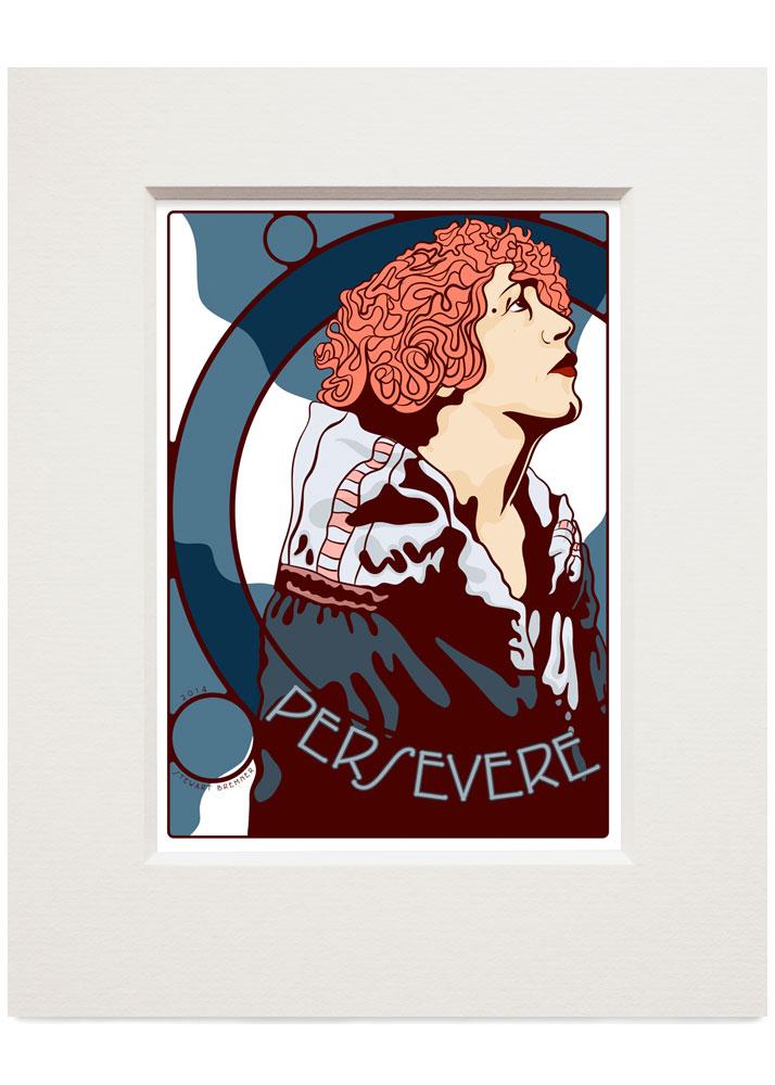Persevere – small mounted print - Indy Prints by Stewart Bremner