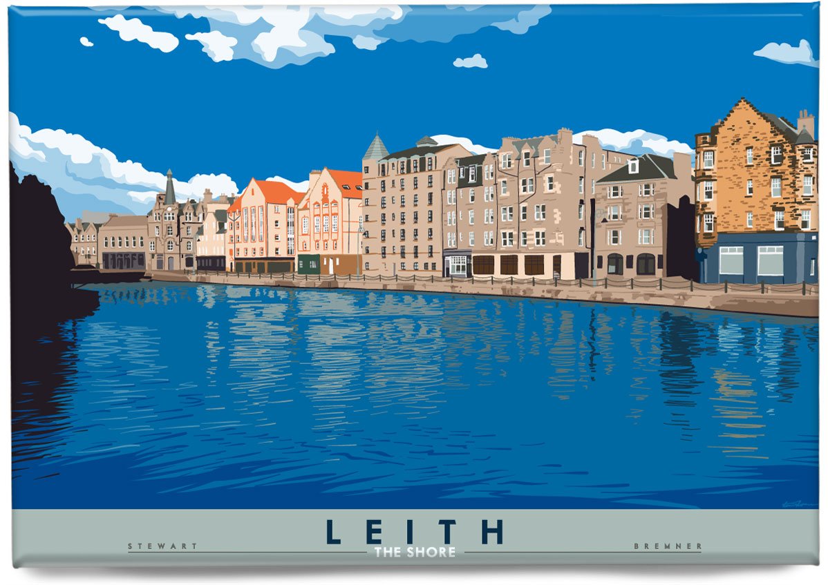 Leith: The Shore – magnet - natural - Indy Prints by Stewart Bremner