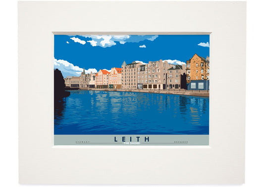 Leith: The Shore – small mounted print - natural - Indy Prints by Stewart Bremner