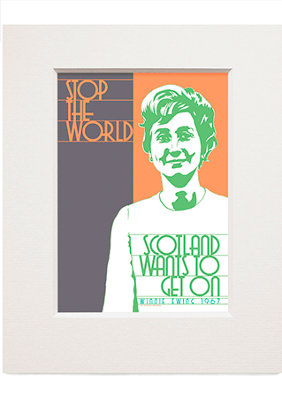 Scotland wants to get on – small mounted print