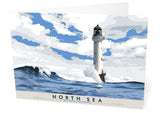North Sea: Bell Rock Lighthouse – card - natural - Indy Prints by Stewart Bremner