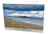 East Lothian: Fidra From Broad Sands – card - natural - Indy Prints by Stewart Bremner