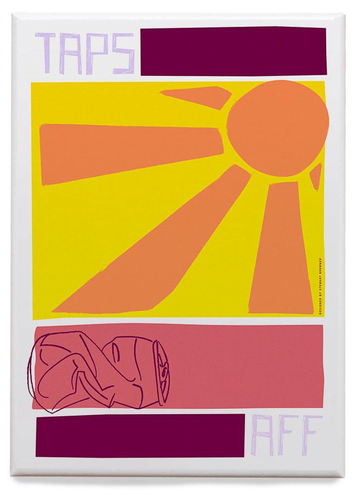 Taps aff – magnet - yellow - Indy Prints by Stewart Bremner