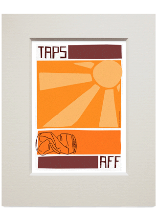 Taps aff – small mounted print