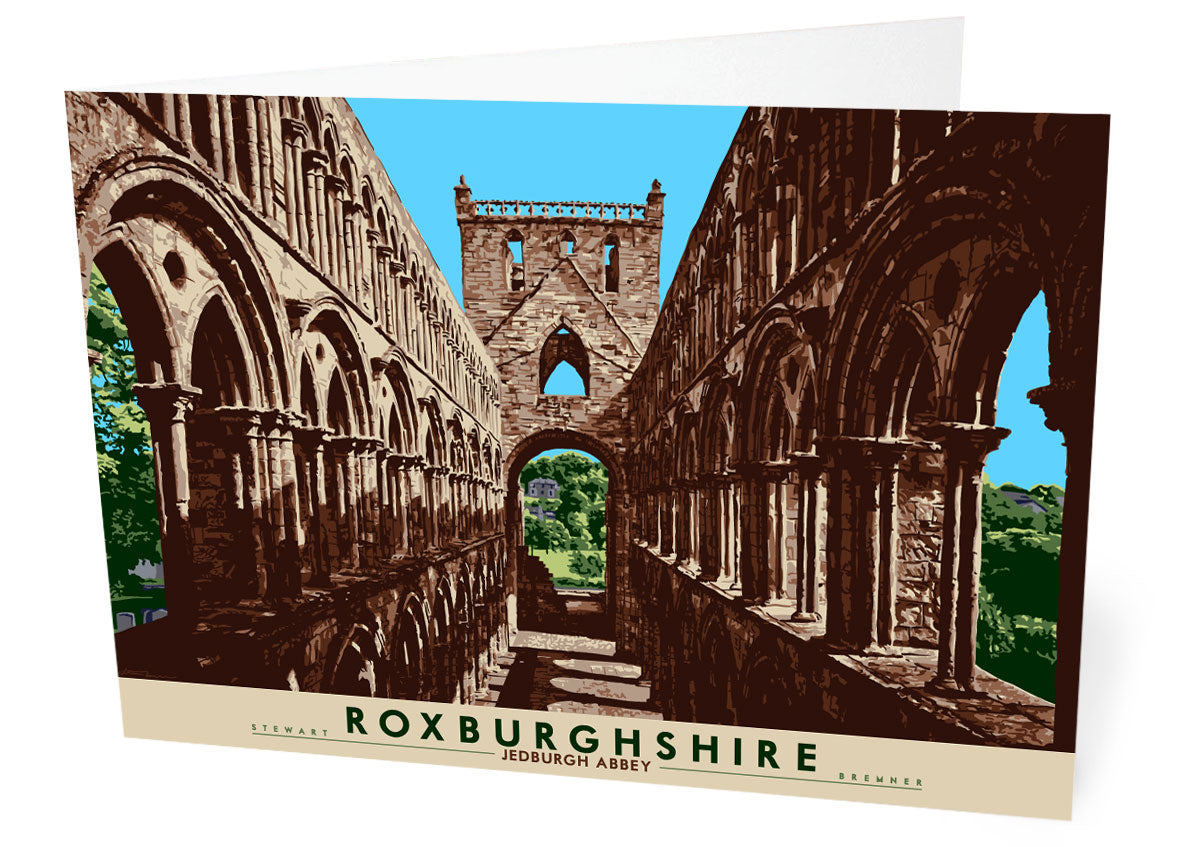 Roxburghshire: Jedburgh Abbey – card - natural - Indy Prints by Stewart Bremner