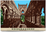 Roxburghshire: Jedburgh Abbey – magnet - natural - Indy Prints by Stewart Bremner