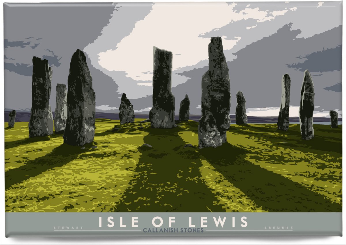 Isle of Lewis: Callanish Stones – magnet - natural - Indy Prints by Stewart Bremner
