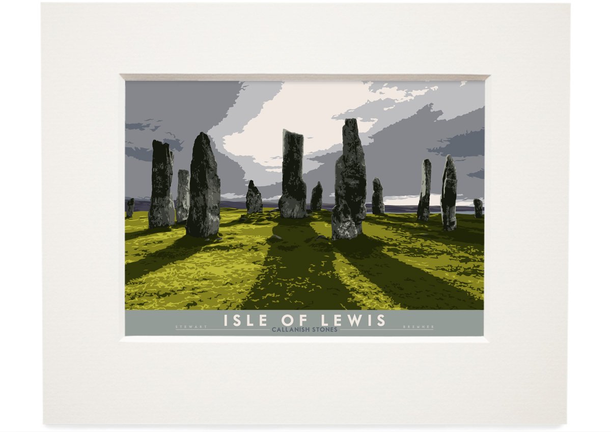 Isle of Lewis: Callanish Stones – small mounted print - natural - Indy Prints by Stewart Bremner