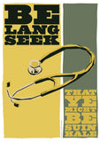 Be lang seek that ye may be suin hale – poster - yellow - Indy Prints by Stewart Bremner