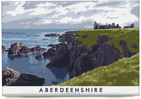 Aberdeenshire: Slains Castle – magnet - natural - Indy Prints by Stewart Bremner