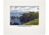 Aberdeenshire: Slains Castle – small mounted print - natural - Indy Prints by Stewart Bremner