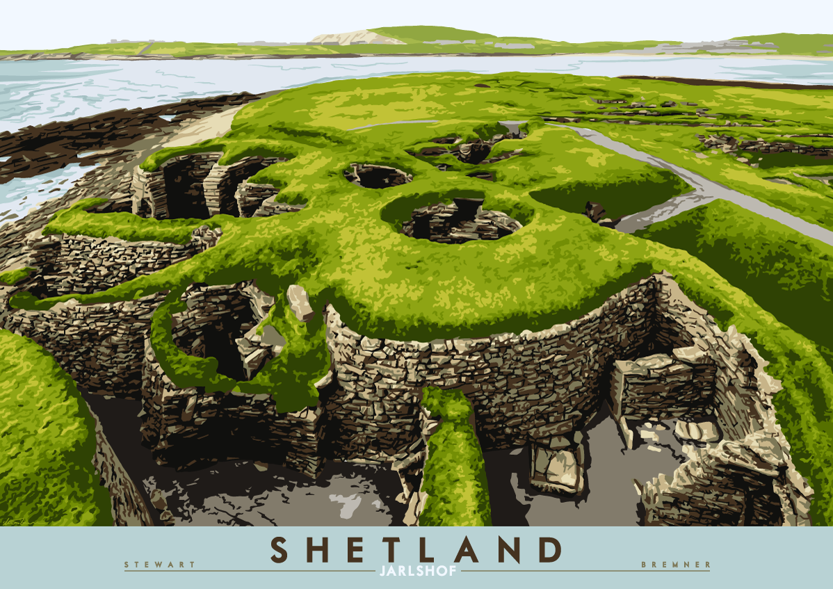 Shetland: Jarlshof – giclée print - natural - Indy Prints by Stewart Bremner