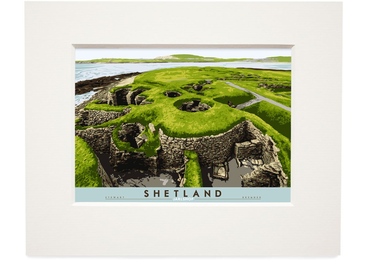 Shetland: Jarlshof – small mounted print - natural - Indy Prints by Stewart Bremner