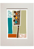 Be thee weel or be thou wae – small mounted print - green - Indy Prints by Stewart Bremner