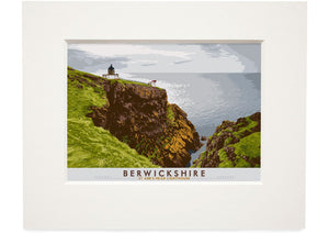 Berwickshire: St Abb’s Head Lighthouse – small mounted print