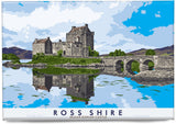 Ross-shire: Eilean Donan Castle – magnet - natural - Indy Prints by Stewart Bremner