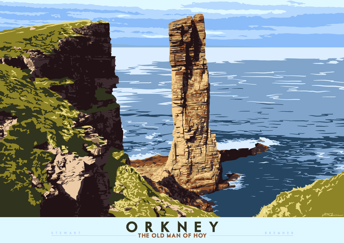 Orkney: The Old Man of Hoy – poster - natural - Indy Prints by Stewart Bremner