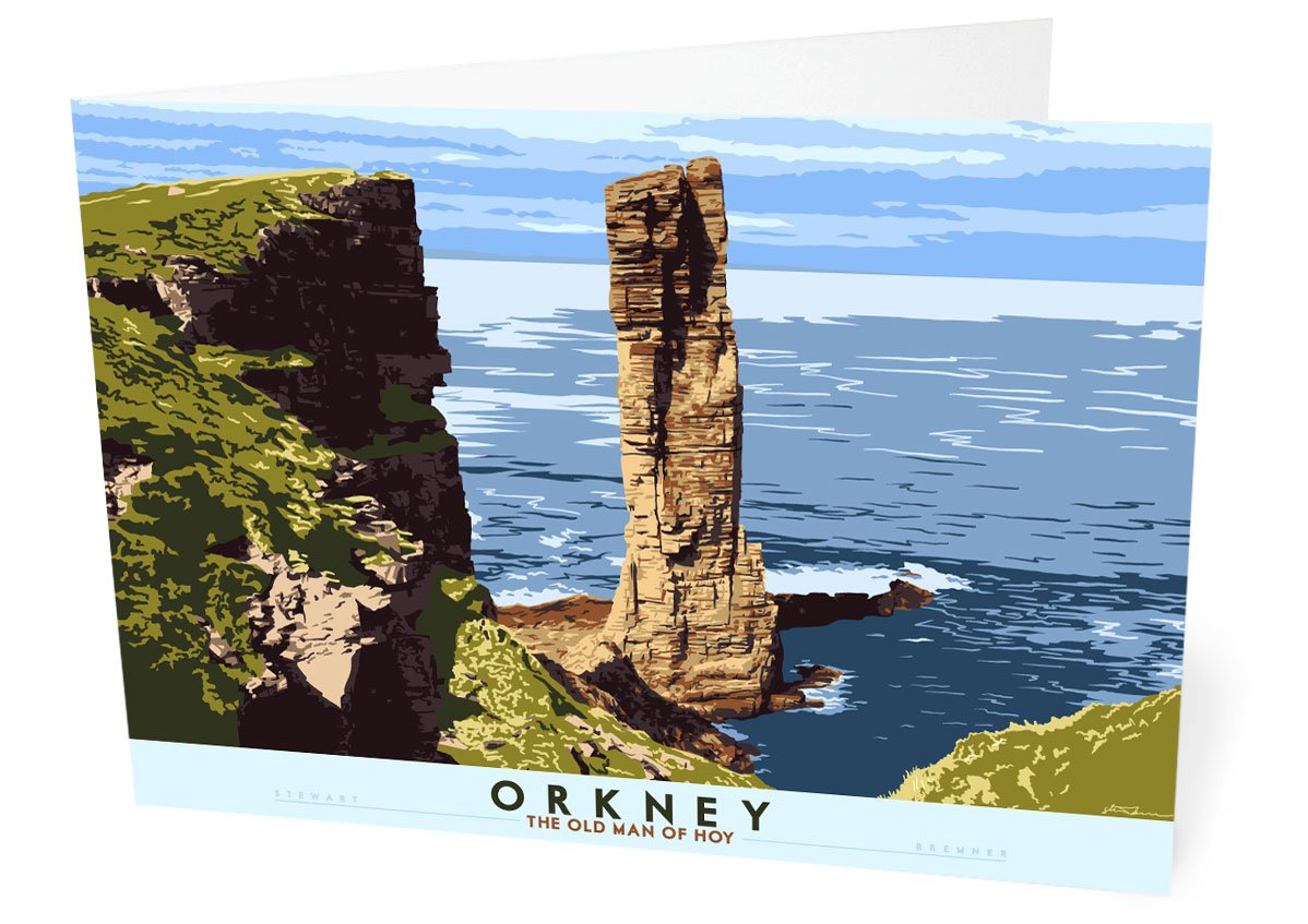 Orkney: The Old Man of Hoy – card - natural - Indy Prints by Stewart Bremner