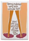 Skinny malinky long legs, umbrella feet– magnet - tan - Indy Prints by Stewart Bremner