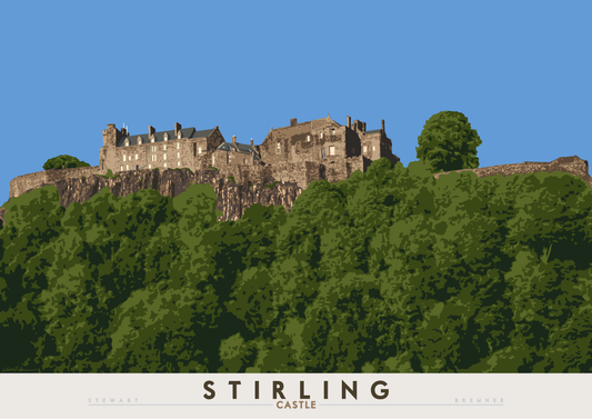 Stirling: Castle – giclée print - turquoise - Indy Prints by Stewart Bremner