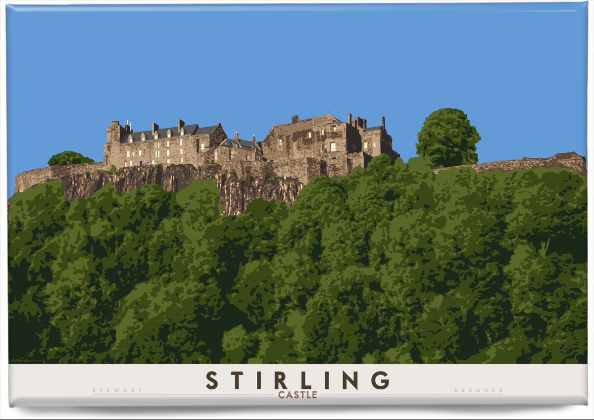 Stirling: Castle – magnet - natural - Indy Prints by Stewart Bremner