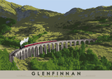 Glenfinnan: The Jacobite and The Viaduct – poster - natural - Indy Prints by Stewart Bremner
