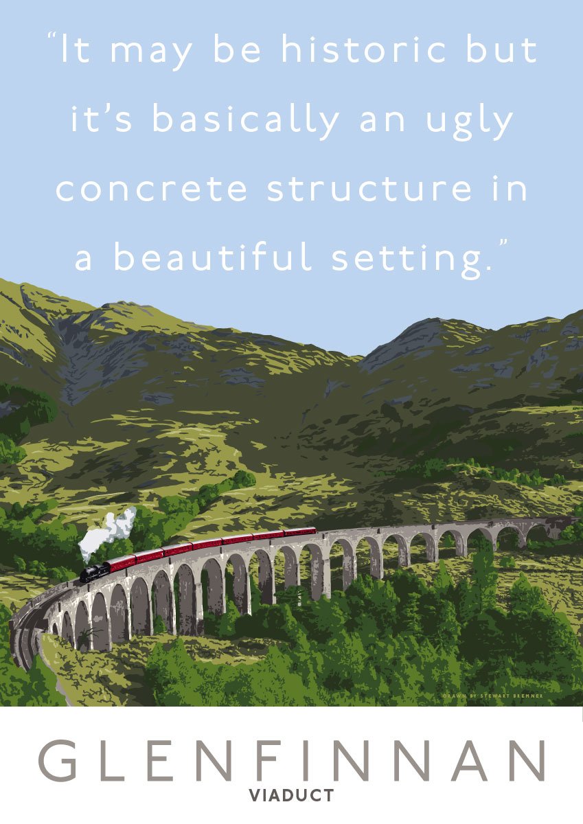 The Glenfinnan Viaduct is ugly – poster